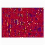 Red and blue pattern Large Glasses Cloth (2-Side) Back