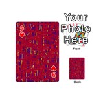 Red and blue pattern Playing Cards 54 (Mini)  Front - Heart9
