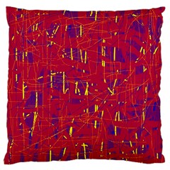 Red And Blue Pattern Large Cushion Case (one Side) by Valentinaart