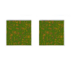 Green Pattern Cufflinks (square)