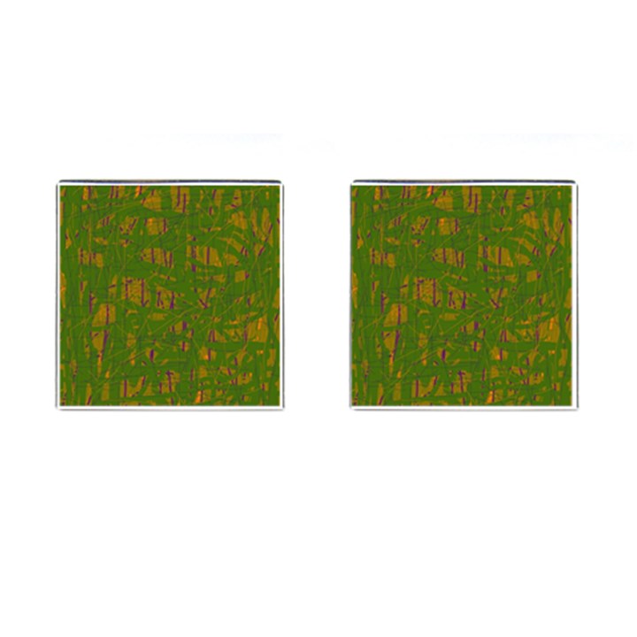 Green pattern Cufflinks (Square)