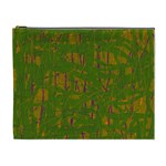 Green pattern Cosmetic Bag (XL) Front