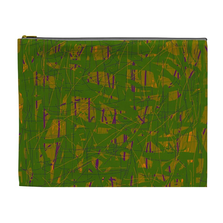 Green pattern Cosmetic Bag (XL)