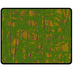 Green Pattern Double Sided Fleece Blanket (medium) 