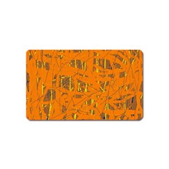 Orange Pattern Magnet (name Card) by Valentinaart