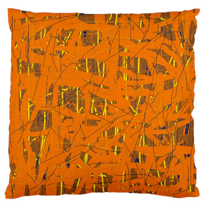 Orange pattern Large Cushion Case (Two Sides)