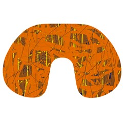 Orange Pattern Travel Neck Pillows