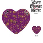 Purple pattern Playing Cards 54 (Heart)  Front - Club2