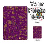 Purple pattern Multi-purpose Cards (Rectangle)  Back 16