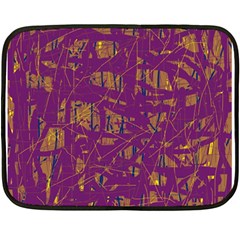 Purple Pattern Fleece Blanket (mini) by Valentinaart