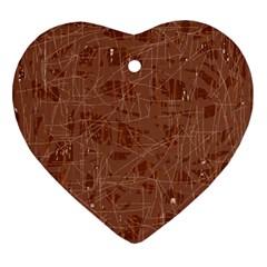 Brown Pattern Ornament (heart) 