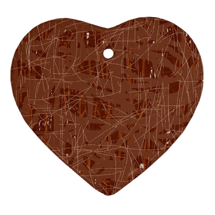 Brown pattern Ornament (Heart) 