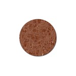 Brown pattern Golf Ball Marker (4 pack) Front