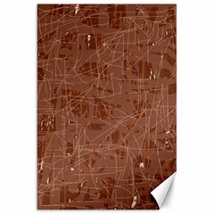 Brown Pattern Canvas 20  X 30   by Valentinaart