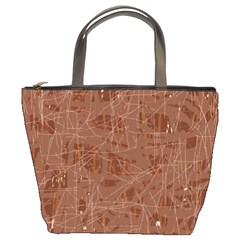 Brown Pattern Bucket Bags