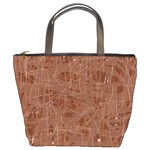 Brown pattern Bucket Bags Front