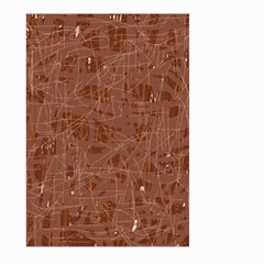 Brown Pattern Large Garden Flag (two Sides) by Valentinaart