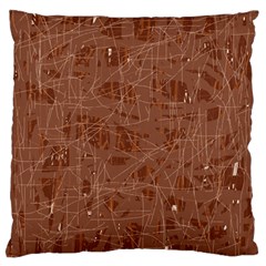 Brown Pattern Standard Flano Cushion Case (one Side) by Valentinaart