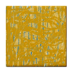 Yellow pattern Tile Coasters