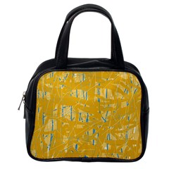 Yellow pattern Classic Handbags (One Side)