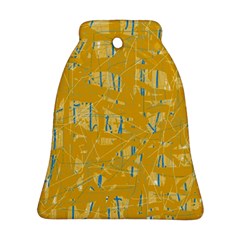 Yellow pattern Bell Ornament (2 Sides)