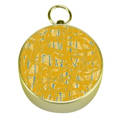 Yellow pattern Gold Compasses