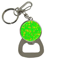 Neon Green Pattern Bottle Opener Key Chains by Valentinaart