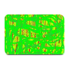 Neon Green Pattern Plate Mats by Valentinaart