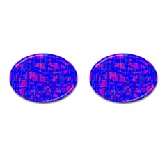 Blue Pattern Cufflinks (oval) by Valentinaart