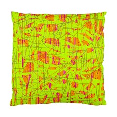 Yellow And Orange Pattern Standard Cushion Case (one Side) by Valentinaart