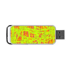 Yellow And Orange Pattern Portable Usb Flash (two Sides) by Valentinaart
