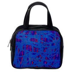 Deep blue pattern Classic Handbags (One Side)