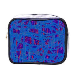 Deep blue pattern Mini Toiletries Bags