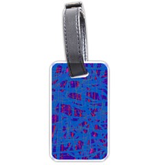 Deep blue pattern Luggage Tags (One Side) 