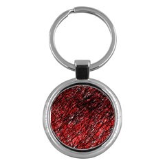 Red And Black Pattern Key Chains (round)  by Valentinaart