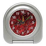 Red and black pattern Travel Alarm Clocks Front