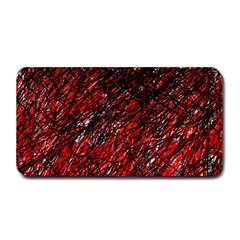 Red And Black Pattern Medium Bar Mats by Valentinaart