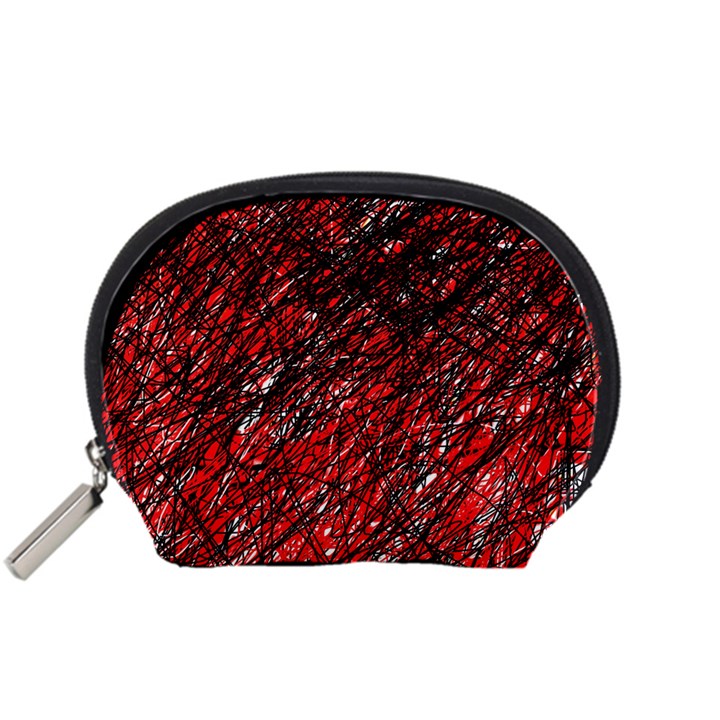 Red and black pattern Accessory Pouches (Small) 