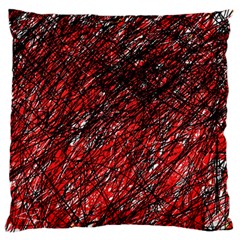 Red And Black Pattern Large Flano Cushion Case (one Side) by Valentinaart