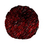 Red and black pattern Standard 15  Premium Flano Round Cushions Back