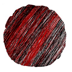 Red And Black Elegant Pattern Large 18  Premium Flano Round Cushions by Valentinaart