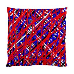 Red And Blue Pattern Standard Cushion Case (two Sides)