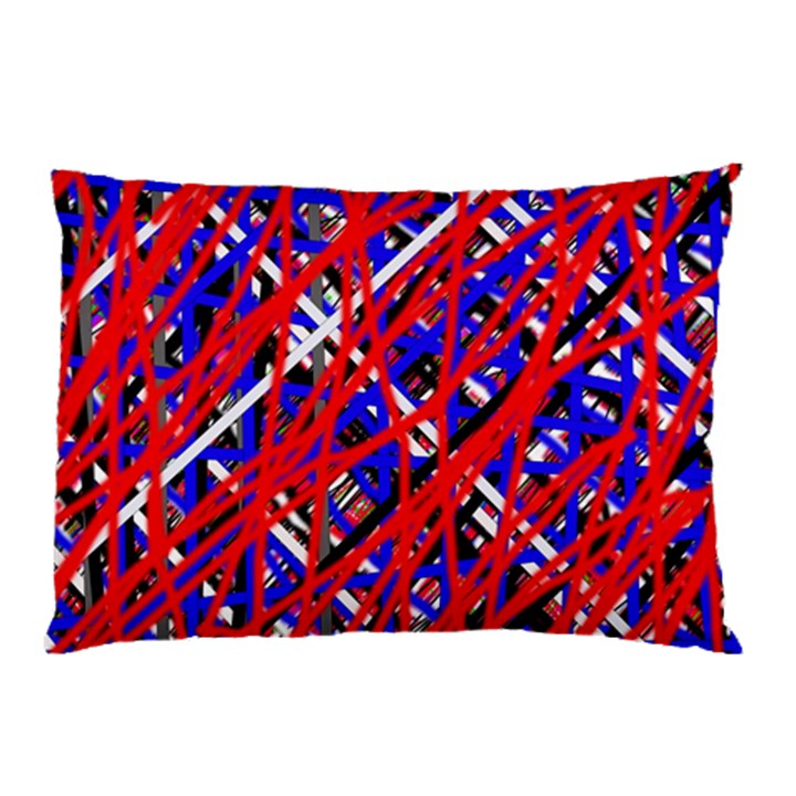 Red and blue pattern Pillow Case