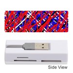 Red and blue pattern Memory Card Reader (Stick)  Front