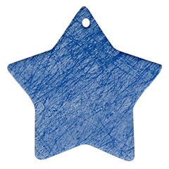 Blue Pattern Star Ornament (two Sides) 