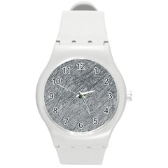 Gray Pattern Round Plastic Sport Watch (m) by Valentinaart