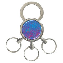 Blue Pattern 3-ring Key Chains by Valentinaart