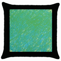 Green Pattern Throw Pillow Case (black)