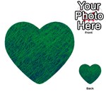 Deep green pattern Multi-purpose Cards (Heart)  Back 21