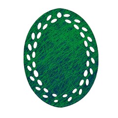 Deep Green Pattern Ornament (oval Filigree)  by Valentinaart